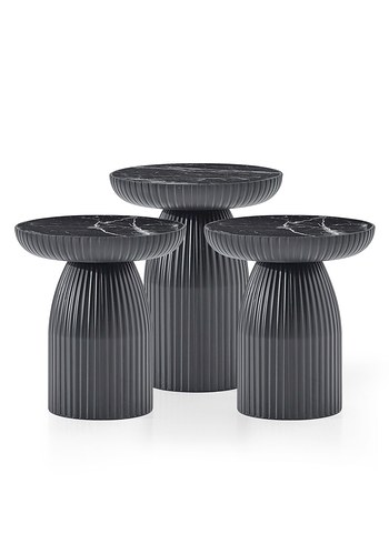 3' lü Orta Sehpa Bohem Tarz - Görsel 4