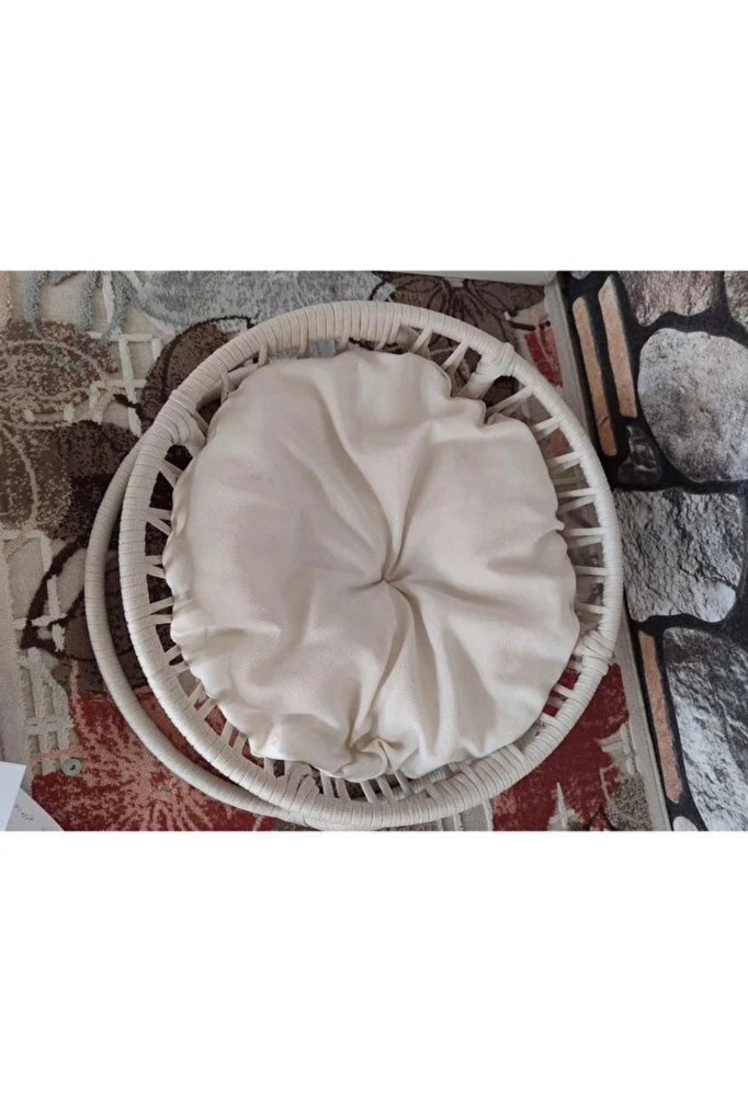 Leroy Kedi Yatağı El Örgüsü Krem - Görsel 2