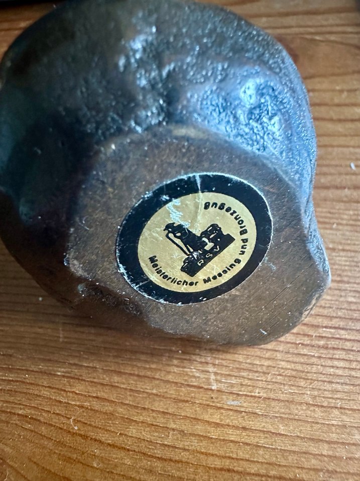 60lar dönemi Alman bronz Yavru kuş  357gr. - Görsel 2