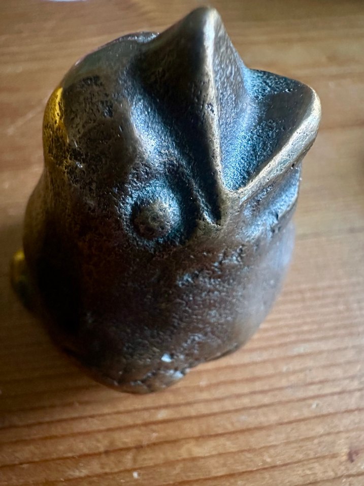 60lar dönemi Alman bronz Yavru kuş  357gr. - Görsel 3