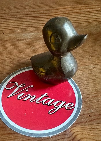 Vintage 60lar Alman bronz dolgu Ördek yavrusu - Görsel 3