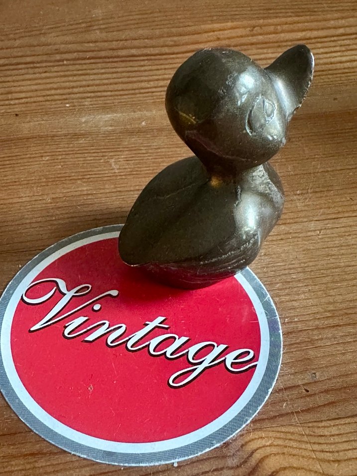 Vintage 60lar Alman bronz dolgu Ördek yavrusu - Görsel 4