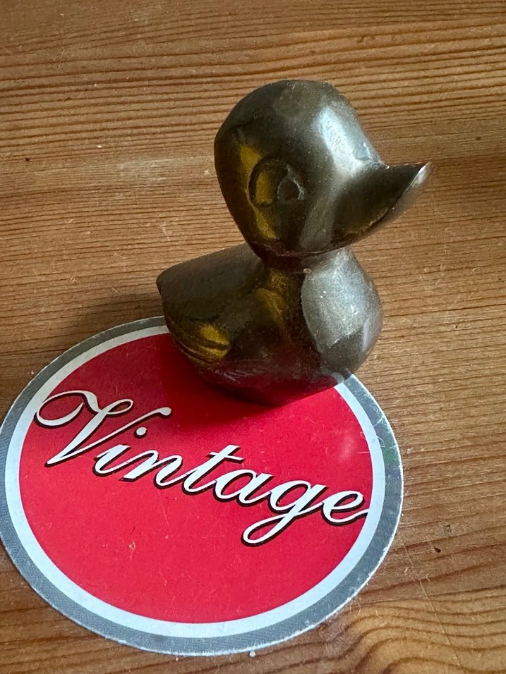 Vintage 60lar Alman bronz dolgu Ördek yavrusu - Görsel 3