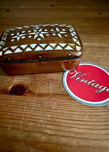 Antika Sedef el yapımı ahşap kutu - Görsel 7