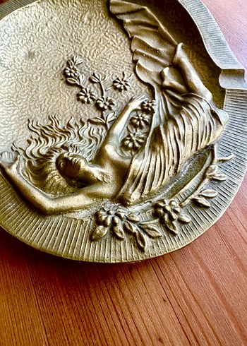 Art Nouveau nadir koleksiyonluk italyan bronz tabla - Görsel 2