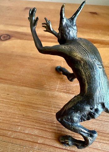 Koleksiyonluk Vintage El Dökümü Bronz Şeytan Figürü NADİR!!! - Görsel 2