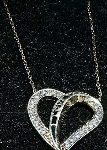 925 ayar gümüş zirkon taş işlemeli kolye - Görsel 3