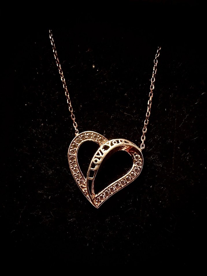 925 ayar gümüş zirkon taş işlemeli kolye - Görsel 4