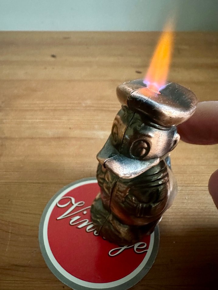 Vintage Donald Duck Figür Çakmak NADİR!! - Görsel 2