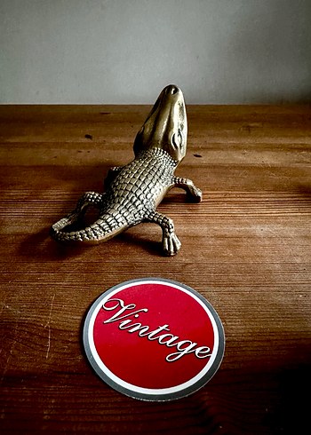 Vintage alman yapımı 400gr pirinç timsah - Görsel 2