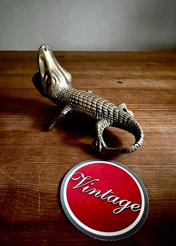 Vintage alman yapımı 400gr pirinç timsah - Görsel 5