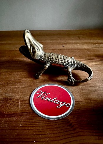 Vintage alman yapımı 400gr pirinç timsah - Görsel 3