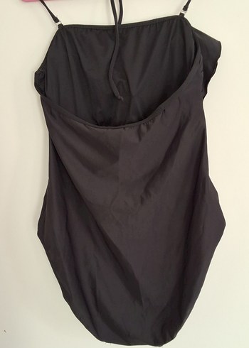 Siyah Fırfırlı Askılı Kadın Mayo - Görsel 4