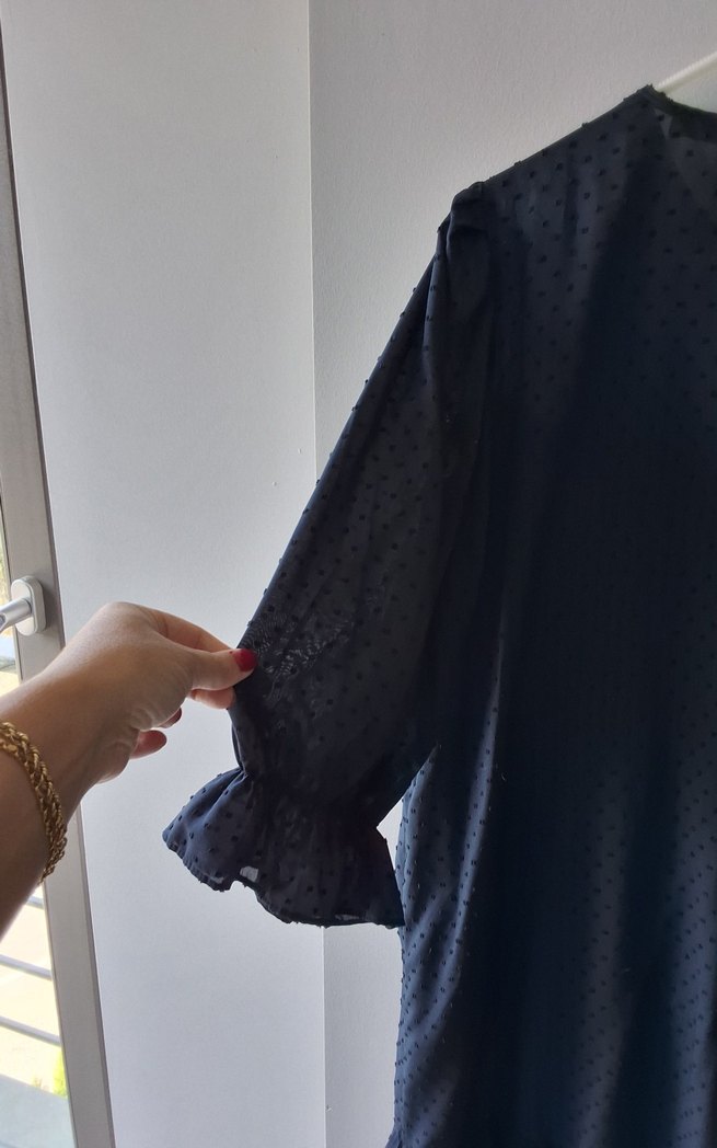 Uzun Kollu Fırfırlı Bohem Kadın Günlük  Elbise - Görsel 3