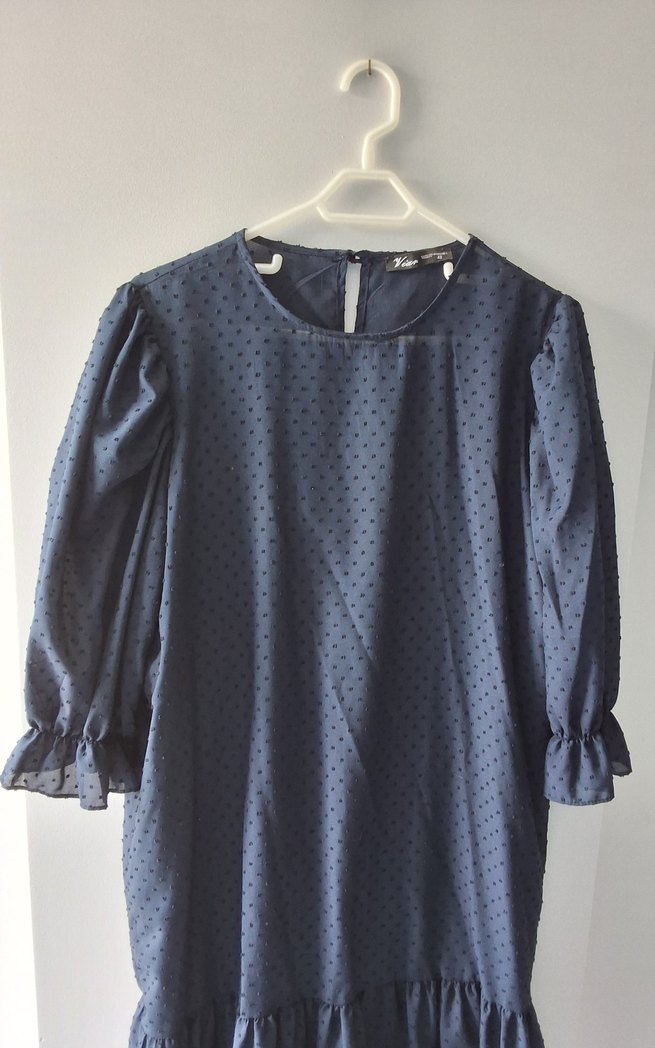 Uzun Kollu Fırfırlı Bohem Kadın Günlük  Elbise - Görsel 5