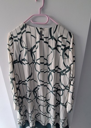 Uzun Kollu Zincir Desenli Yuvarlak yaka tunik - Görsel 3