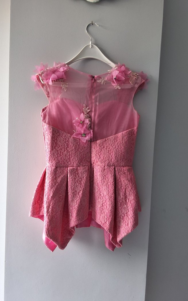 Pembe dantel abiye bistüyer - Görsel 4