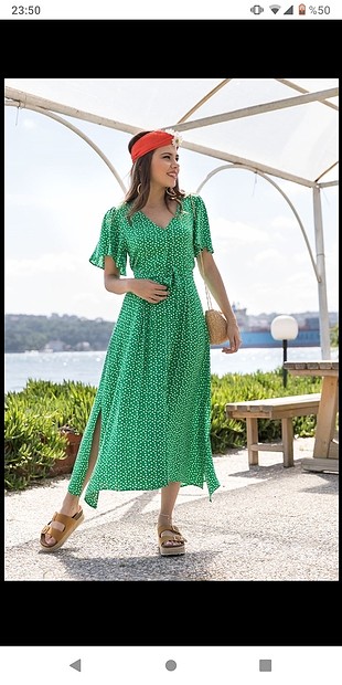 yeşil elbise