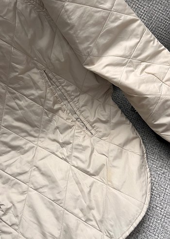 Bej Düğmeli Uzun Kollu yağmurluk - Görsel 3