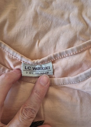 Kız Çocuk Pembe Kiraz Baskılı Kısa Kollu Tişört - Görsel 4