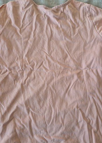 Kız Çocuk Pembe Kiraz Baskılı Kısa Kollu Tişört - Görsel 3