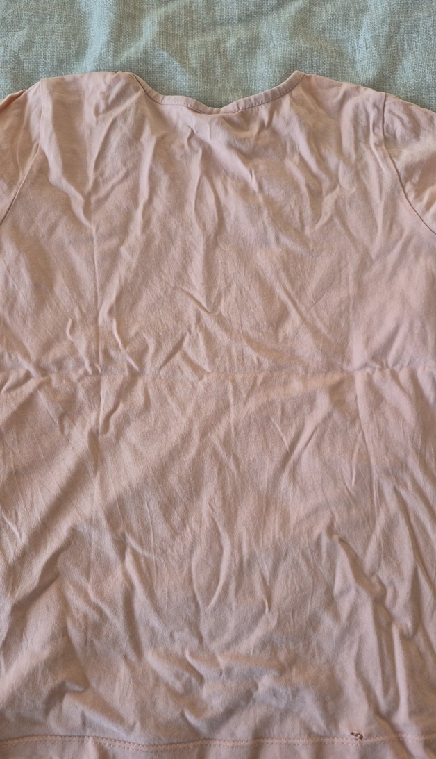 Kız Çocuk Pembe Kiraz Baskılı Kısa Kollu Tişört - Görsel 3