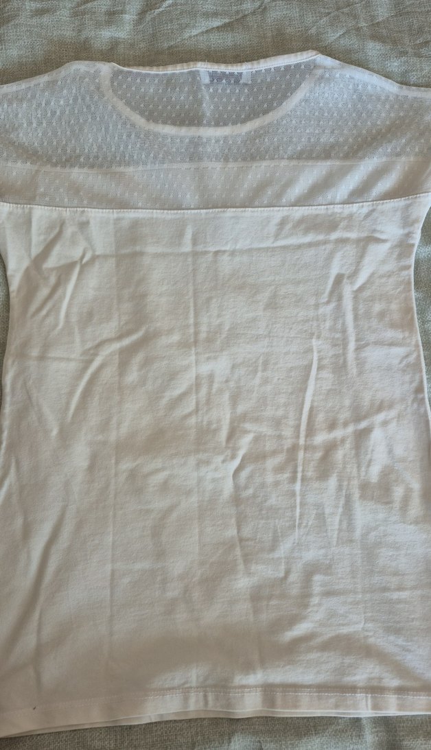 Kız Çocuk Beyaz Pamuklu Kısa Kollu Tişört - Görsel 4