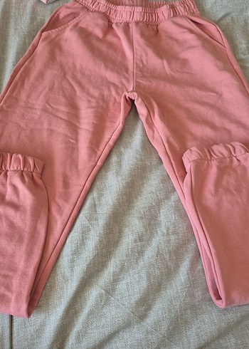 Kız çocuk Pembe Rahat Kesim Eşofman Altı - Görsel 2