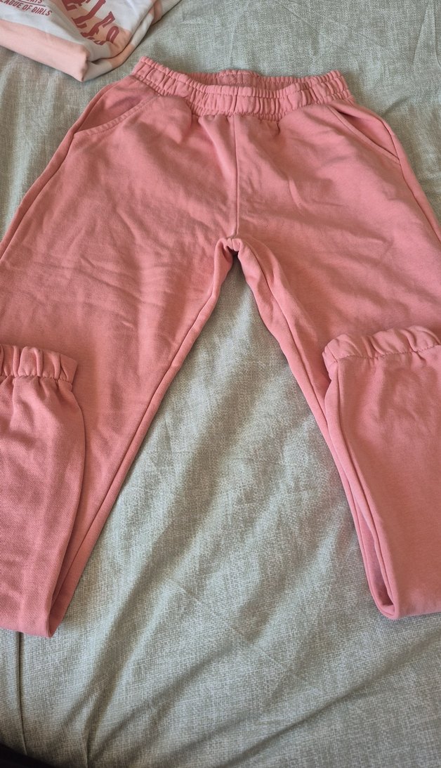 Kız çocuk Pembe Rahat Kesim Eşofman Altı - Görsel 2