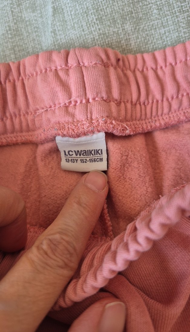 Kız çocuk Pembe Rahat Kesim Eşofman Altı - Görsel 3