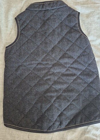 Gri Denim Fermuarlı Kız çocuk Yelek - Görsel 3