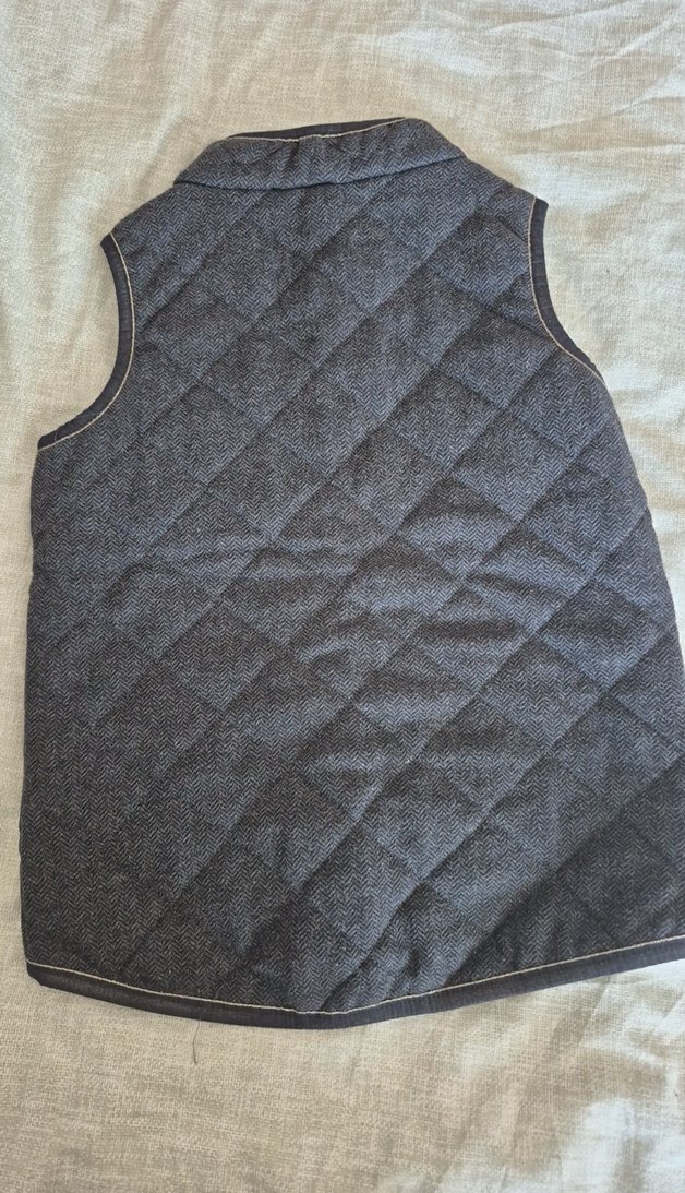 Gri Denim Fermuarlı Kız çocuk Yelek - Görsel 3