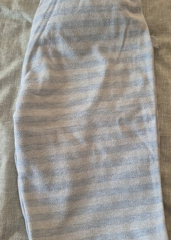 Kız Çocuk Gri Mavi Bol Kesim Yırtık Detaylı Yazlık Pantolon - Görsel 5