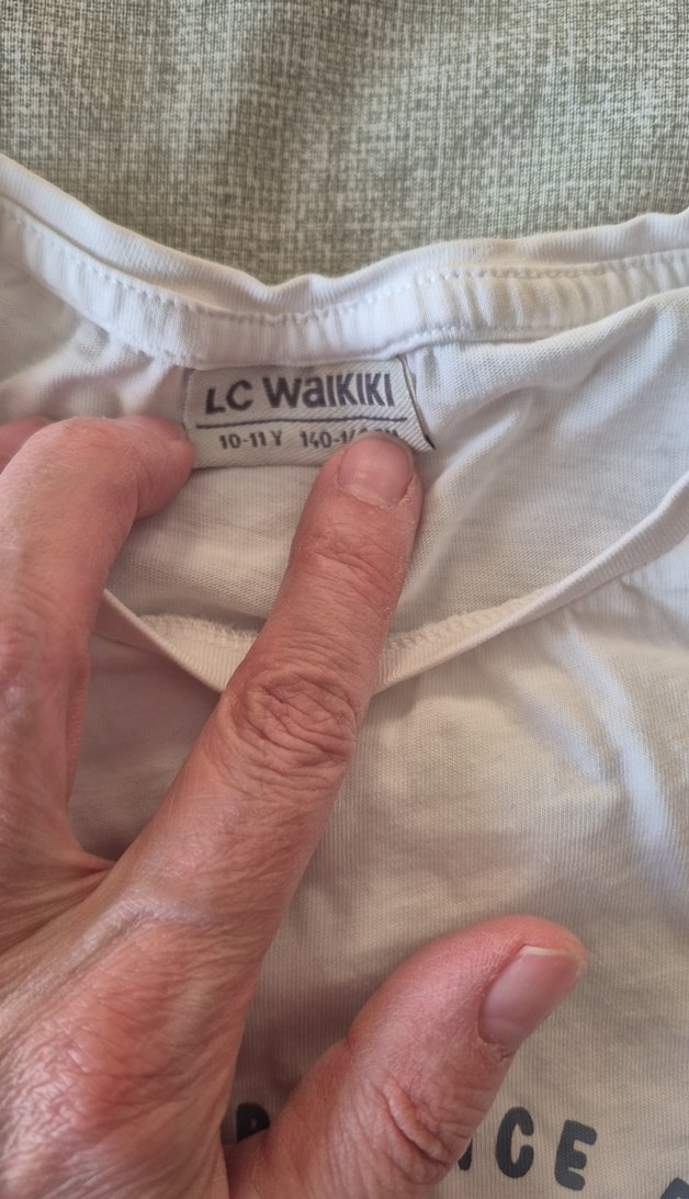 Beyaz Kız Çocuk Baskılı Tişört - Görsel 2