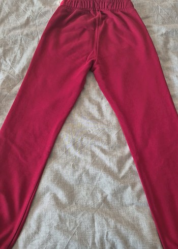 Bordo Bol Kesim Kız Çocuk Eşofman Altı - Görsel 5