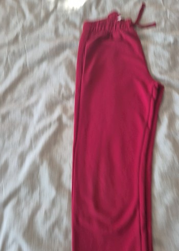 Bordo Bol Kesim Kız Çocuk Eşofman Altı - Görsel 2