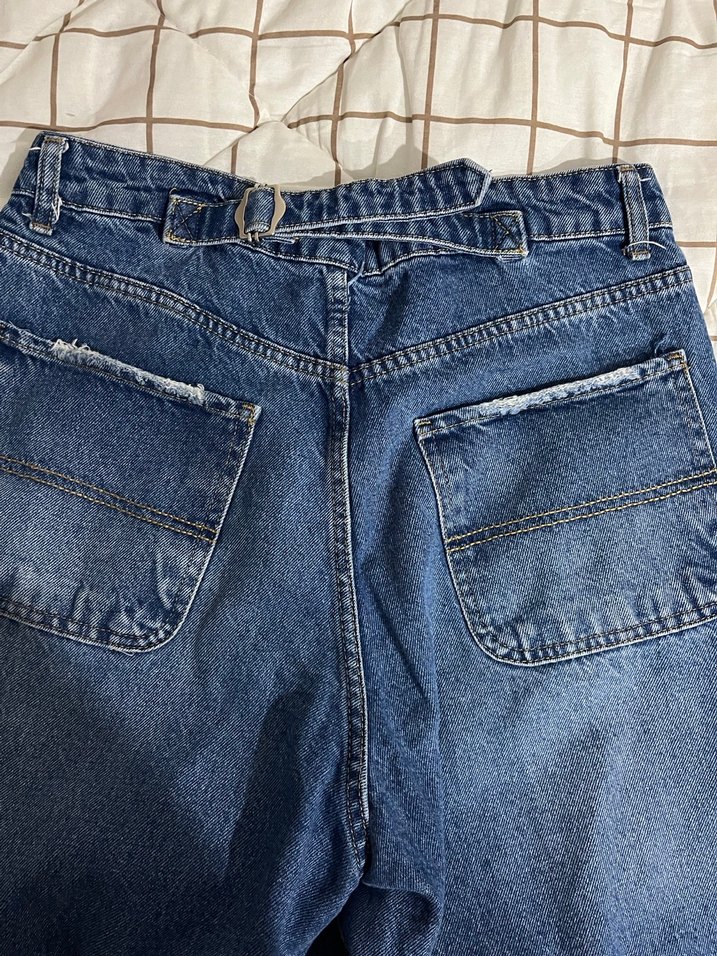 Kadın Mavi Denim Midi Boy Jeans - Görsel 2