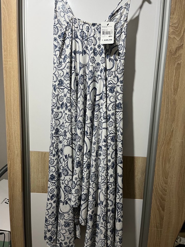 Desenli Bohem Uzun ince askılı yazlık Elbise - Görsel 2