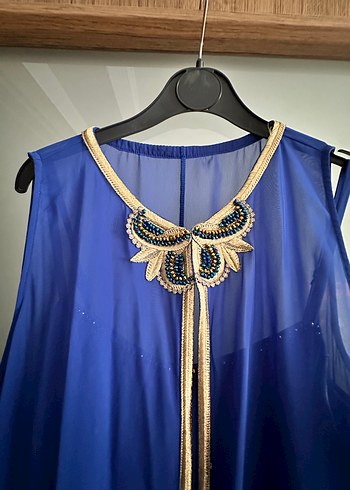 Uzun İnce Askılı Abiye Elbise - Görsel 6