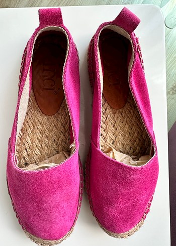 İnci Pembe Süet Espadril - Görsel 2