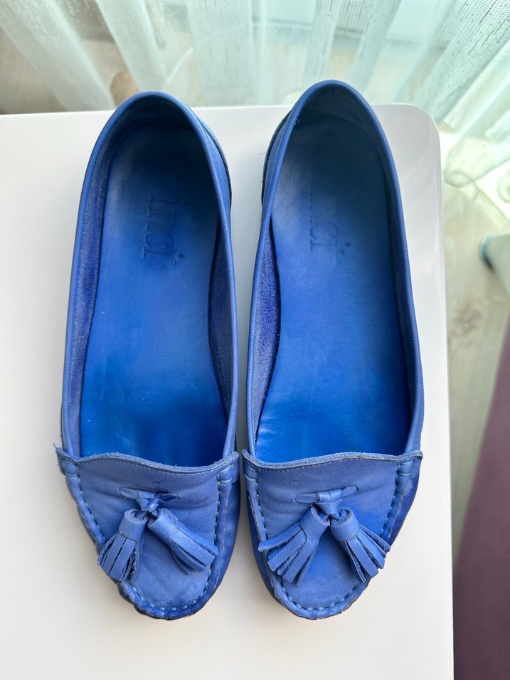 İnci %100 Deri Püsküllü Kadın Babet - Görsel 2