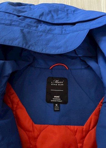 Mavi kadın mont - Görsel 3