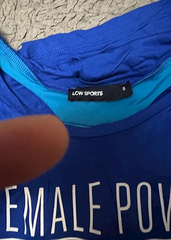 Mavi Baskılı Kadın Atlet, Rahat Kesim - Görsel 3