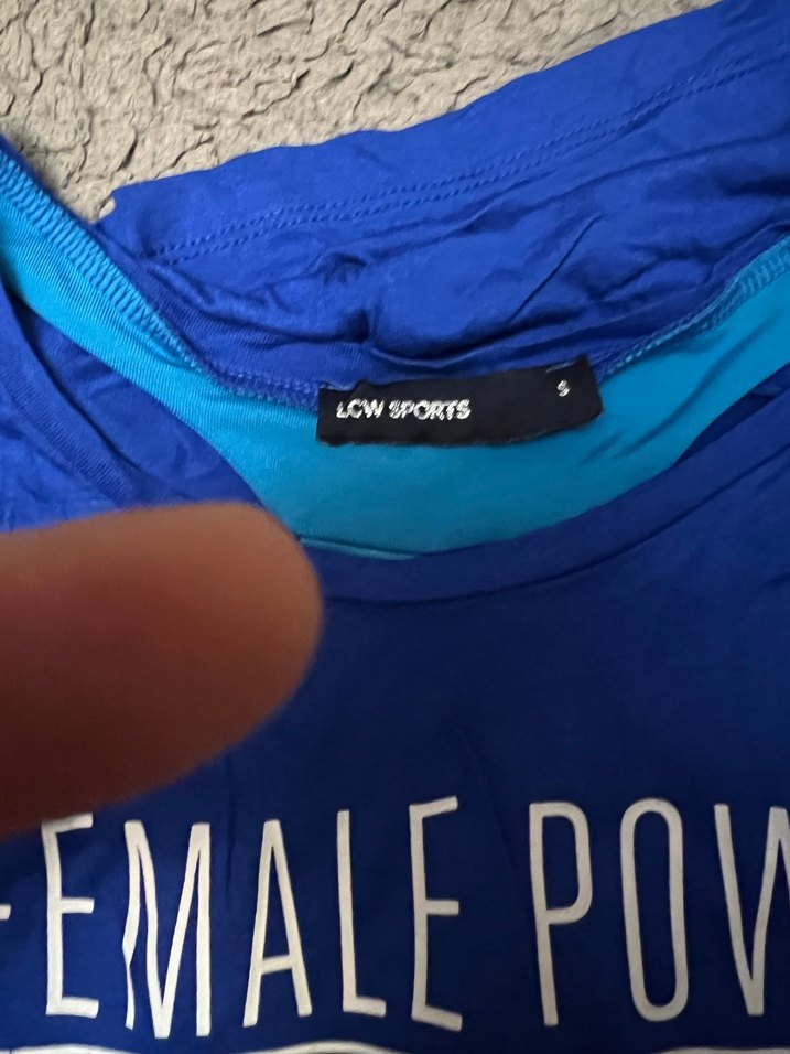 Mavi Baskılı Kadın Atlet, Rahat Kesim - Görsel 3