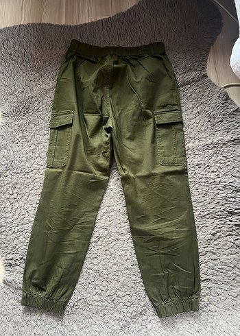 Kadın Haki Rahat Kesim Street Wear Pantolon - Görsel 2