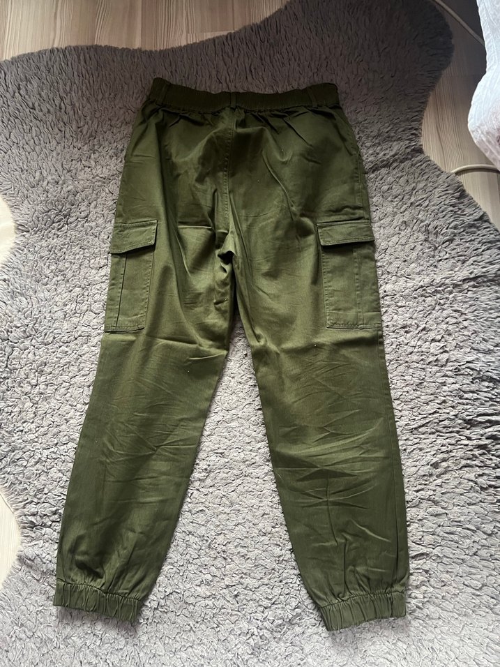 Kadın Haki Rahat Kesim Street Wear Pantolon - Görsel 2