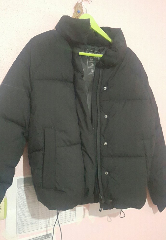 Siyah Kadın Kışlık Mont - Görsel 2