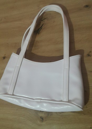 Beyaz Deri Minimalist Kadın Çanta - Görsel 2