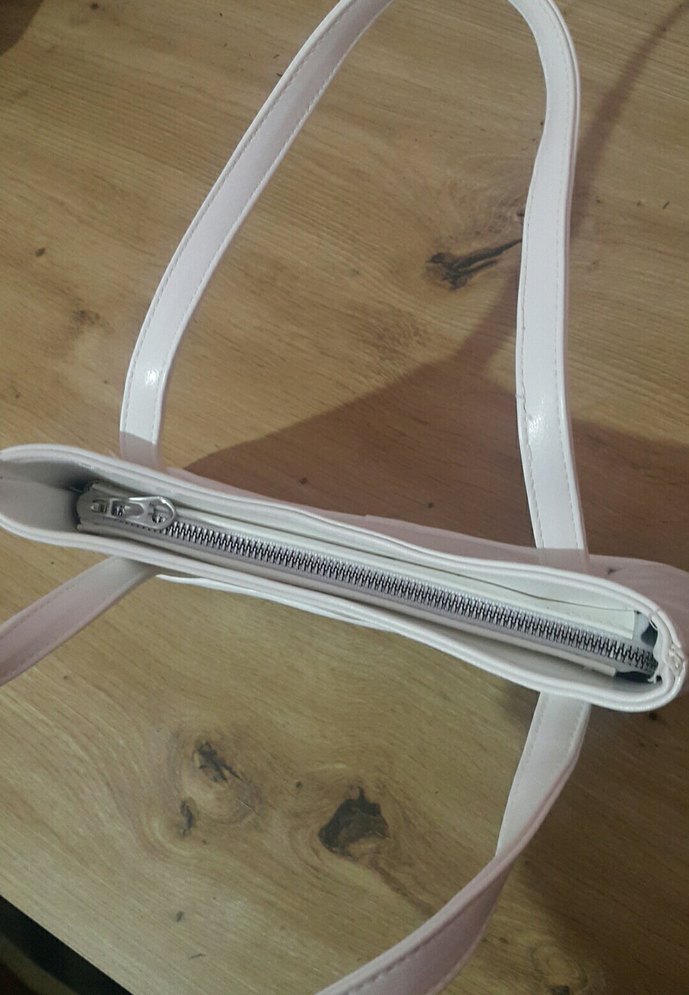 Beyaz Deri Minimalist Kadın Çanta - Görsel 3