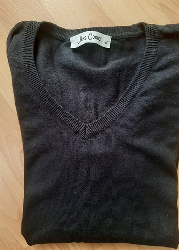 Siyah V Yaka tshirt - Görsel 4